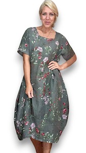 Helga May Lingonberry Mid Sleeve Maxi Dress - Grey