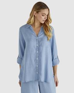 Womenswear: Sass Rye Shirt 18625TWSS - Chambray