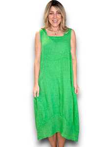 Helga May plain Maxi Tank dress - Bright Green