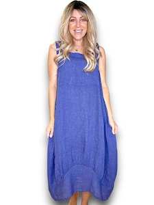 Helga May plain Maxi Tank dress - Indigo