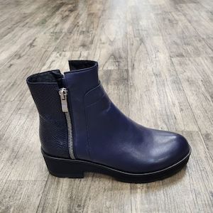 Womenswear: Belle Scarp Radical Boots - Navy Mix