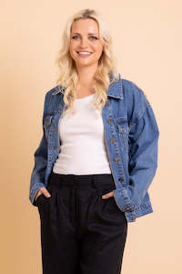 Womenswear: Augustine Steele Denim Jacket Blue Wash RA144B