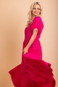 Augustine Camellia Maxi Dress Pink RA185