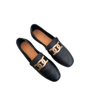 Alfie & Evie Luise Leather Loafer - Black