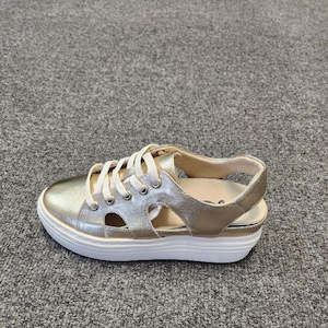 Womenswear: Gelato Gnome Platform Sneakers - Gold