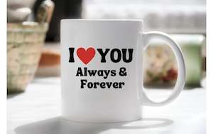 I love you always and forever mug bouquet