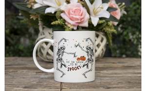 Skeleton spooky halloween mug bouquet