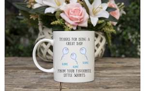 Fun Mugs: Thanks for being a great Dad mug chocolate bouquet