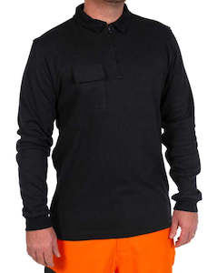 Daneunder Flame Resistant Long Sleeve Polo with Zip