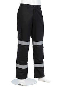 Daneunder Flame Resistant Navy Work Pants with Reflective Tape