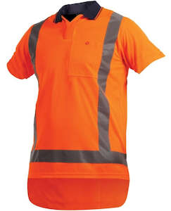 BISON TTMC-W17 SS  Polyester Polo Orange