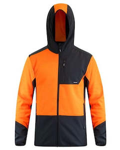 Protective clothing: BISON Hooded Sweatshirt Contrast Orange/Black