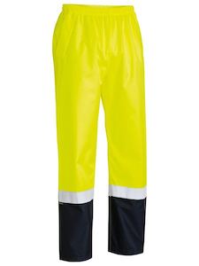 BISLEY Taped Hi Vis Rain Shell Pant