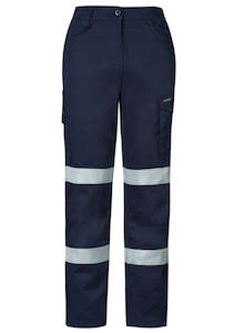 SYZMIK Womens Stretch Taped Cargo Pant Navy