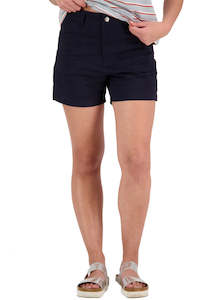 SWANNDRI Womens Blumonth Stretch Canvas Short Navy