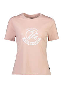 Protective clothing: SWANNDRI Womens Heritage Logo T Shirt Pink