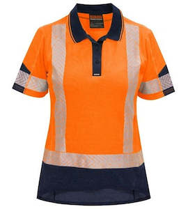 BISON Womens Quick Dry DN Cotton Back Polo Orange