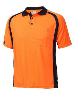 Daneunder Stripe Polo Orange