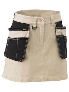 Protective clothing: BISLEY Womens Flx & Move Skort Stone