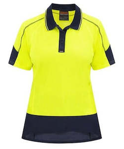 Protective clothing: BISON Womens Quick Dry Cotton Back Polo Yellow