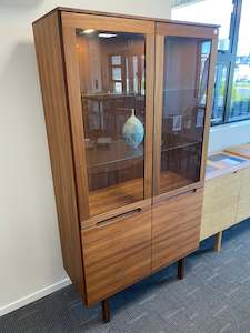 Skovby #307 Display Cabinet - Walnut Oil