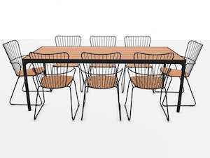 HOUE - FOUR 210x90 Table & 8 x PAON Chairs Setting