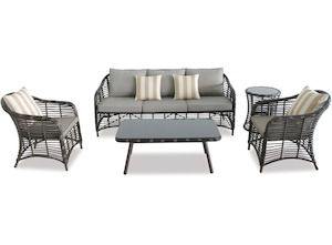 Wooden furniture: Bermuda 5-pce Outdoor Lounge Suite