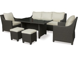 Mesa 6-pce Low Dining Outdoor Lounge Suite