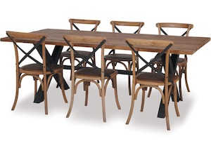 Wooden furniture: Cross 2200 7-pce Dining Suite