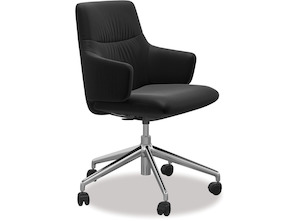 Stressless® Mint Leather Home Office Chair - Low Back