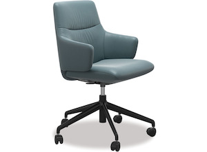 Stressless® Mint Leather Home Office Chair - Low Back