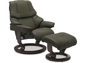 Stressless® Reno Medium Leather Recliner - Classic Base