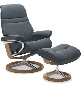 Stressless® Sunrise Large Leather Recliner - Signature Base