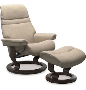 Stressless® Sunrise Medium Fabric Recliner - Classic Base