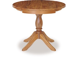 Wooden furniture: Belmont Round Double Drop-Leaf Dining Table