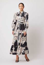 Womenswear: Pantea Viscose/Linen Dress in Rosewater Border Print