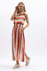 The Orange Stripe Multi dress