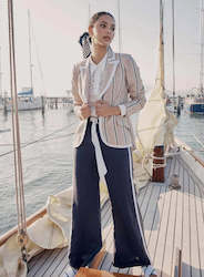 Grace Linen Pants in Navy