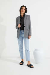 Boyfriend Blazer - Navy Check