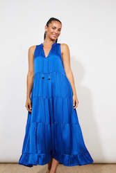 Barbados Tiered Maxi - Cobalt