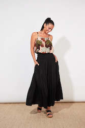 Tanna Maxi Skirt - Jet