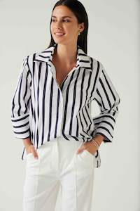 Womenswear: Mark Shirt - Navy Stripe