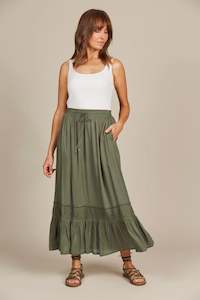 Esme Maxi Skirt -Olive