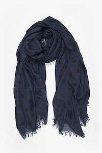 Spot Scarf - Navy