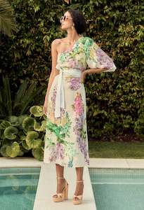 Womenswear: Bahia Linen Viscose Dress in Wisteria Alba