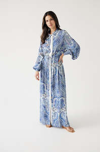 Yoyo Dress - Blue Paisley