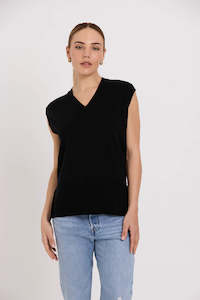 Womenswear: Split Vest - Black