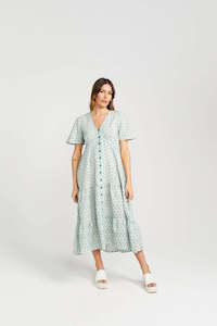 Womenswear: Happy Days Dress - Malachite Bloom