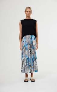 Goldie Skirt - Cyan Patchwork