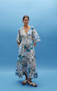 Womenswear: Ellis Dress - Cyan Patchwork